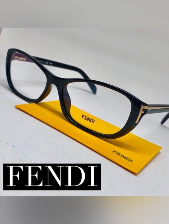 Fendi Accessories - Fendi F977 238 Eyeglasses Frames | Tortoise Brown & Gold Logo | 54-14-135 Italy